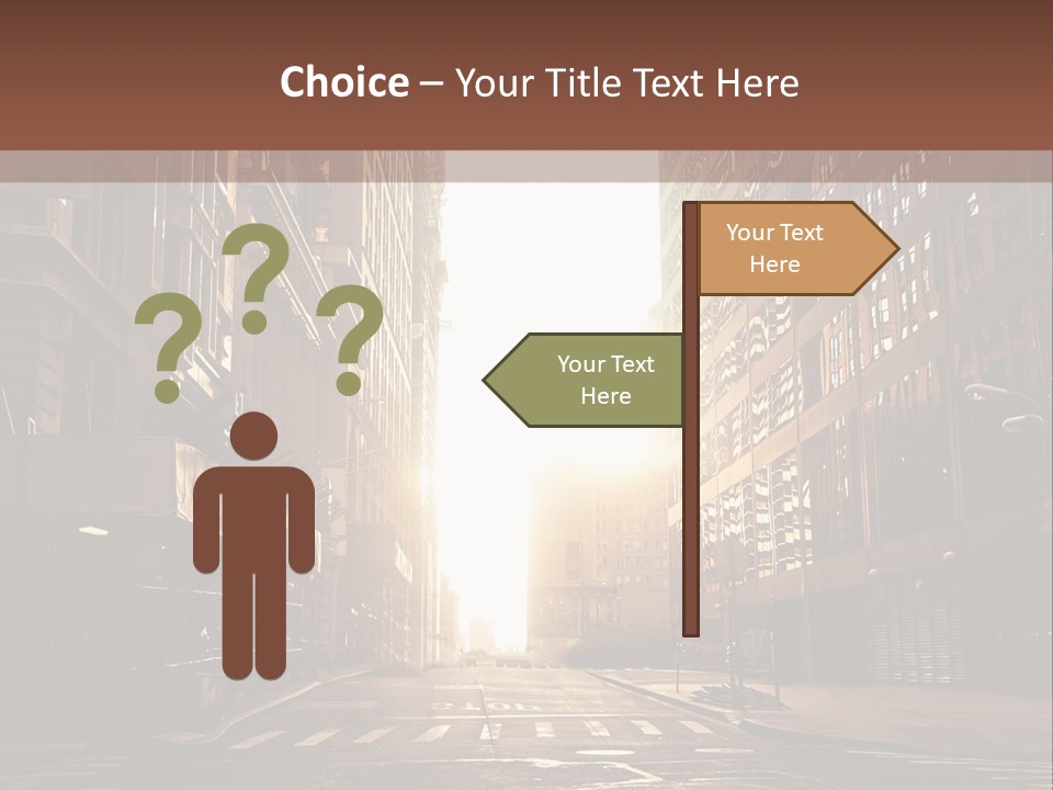 Empty Office Morning PowerPoint Template