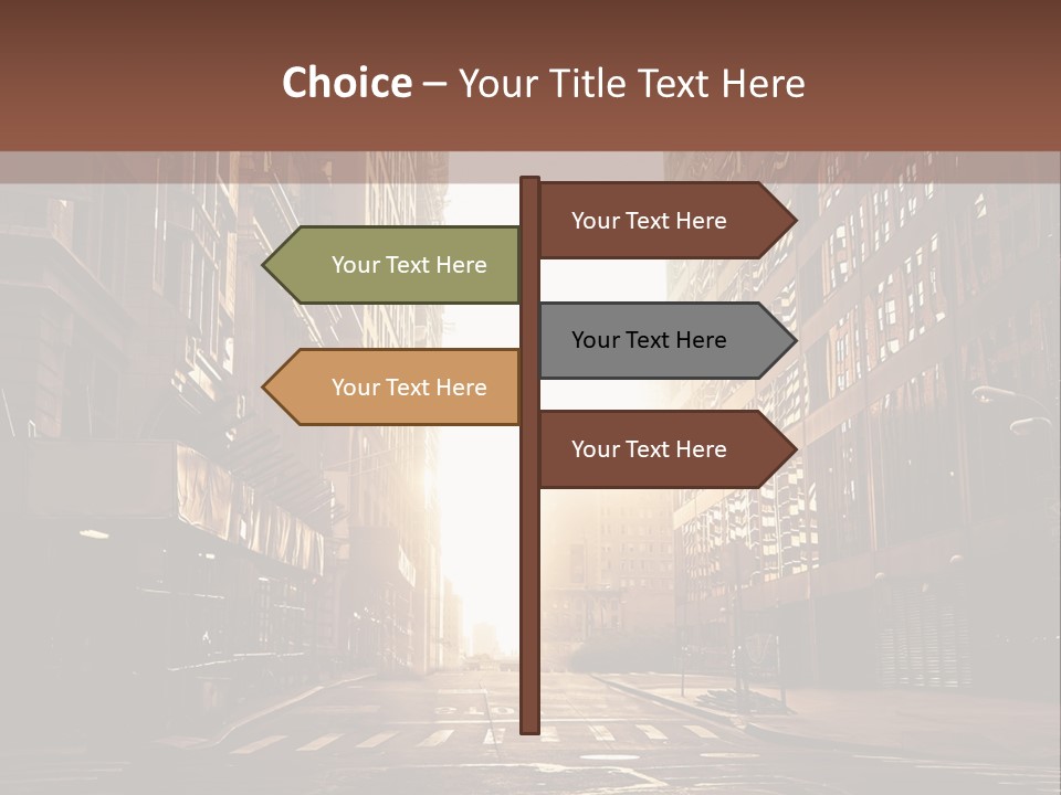 Empty Office Morning PowerPoint Template