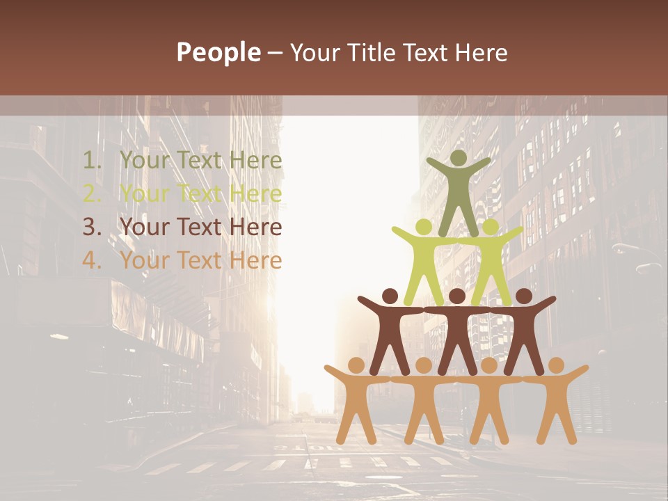 Empty Office Morning PowerPoint Template