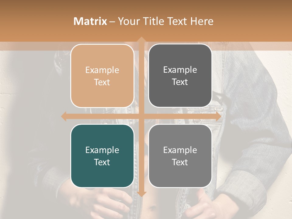 Brunette Female Posing PowerPoint Template