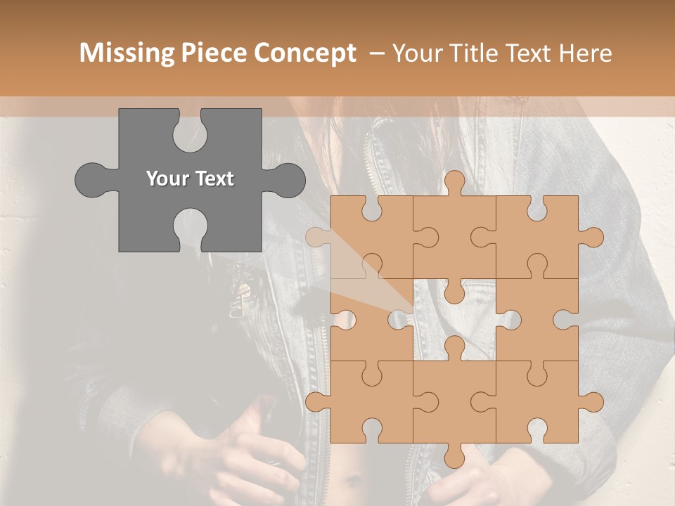 Brunette Female Posing PowerPoint Template