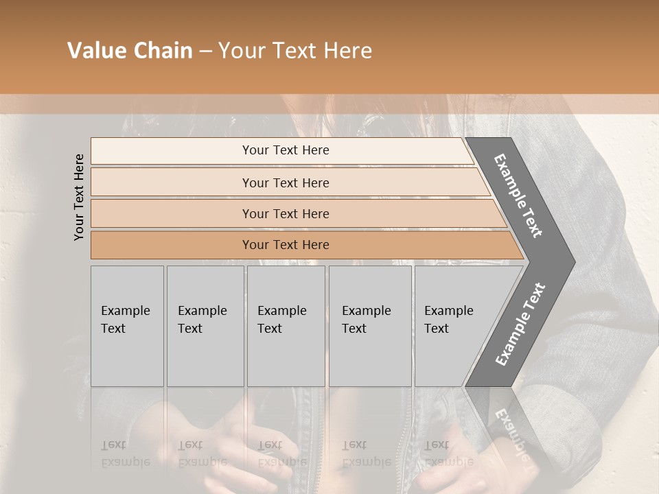 Brunette Female Posing PowerPoint Template