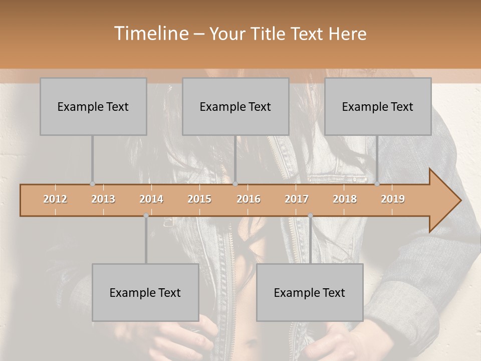 Brunette Female Posing PowerPoint Template