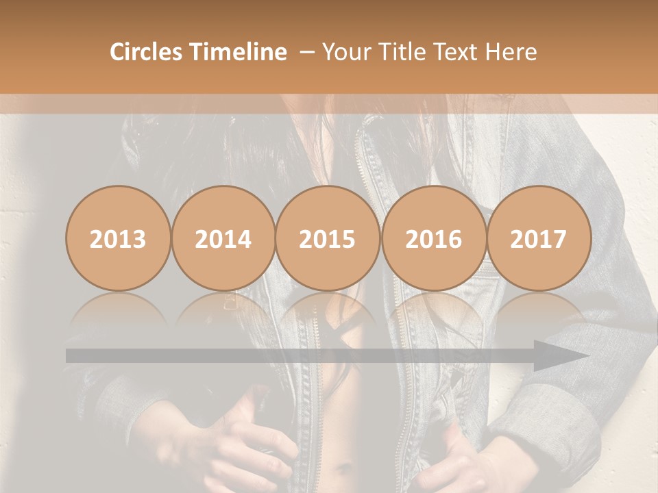 Brunette Female Posing PowerPoint Template