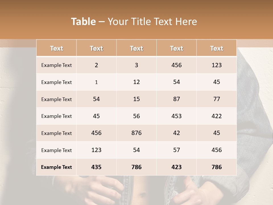 Brunette Female Posing PowerPoint Template