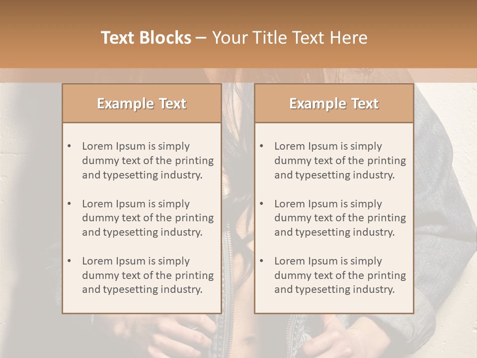 Brunette Female Posing PowerPoint Template