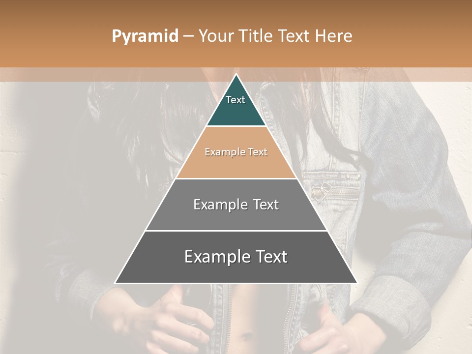 Brunette Female Posing PowerPoint Template