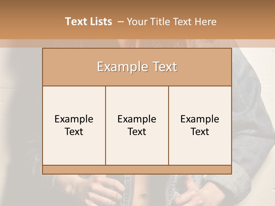 Brunette Female Posing PowerPoint Template