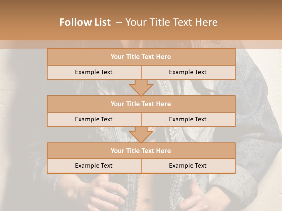 Brunette Female Posing PowerPoint Template
