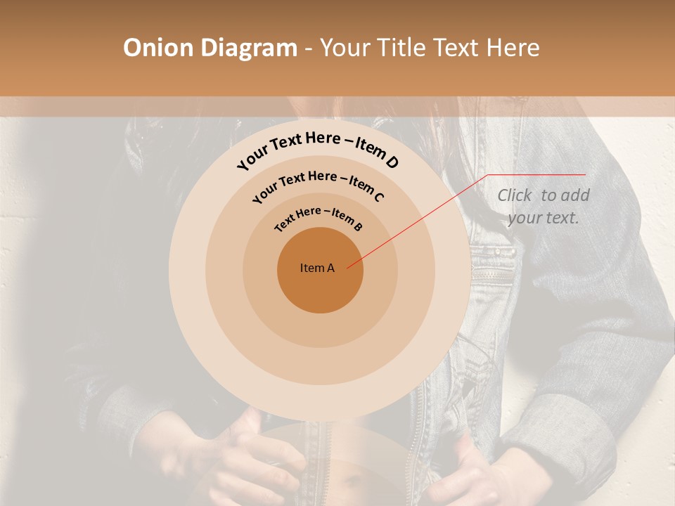 Brunette Female Posing PowerPoint Template