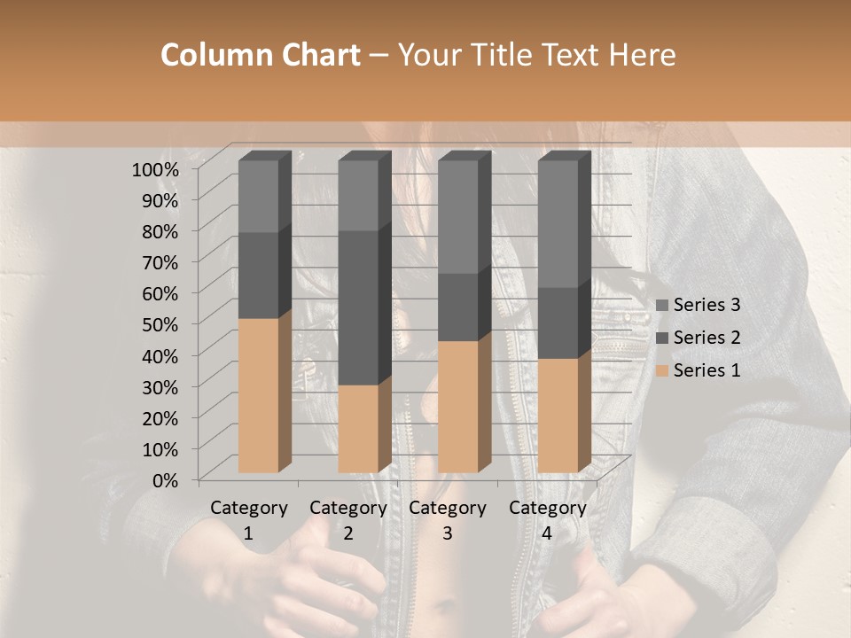 Brunette Female Posing PowerPoint Template