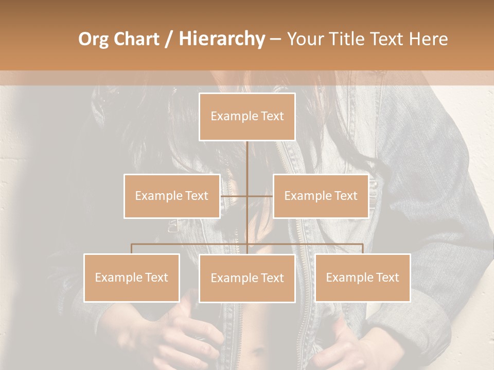 Brunette Female Posing PowerPoint Template