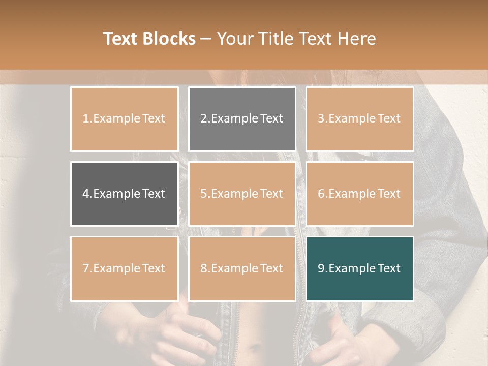 Brunette Female Posing PowerPoint Template