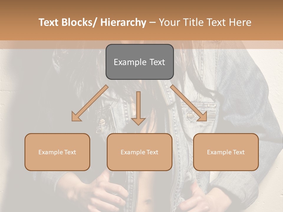 Brunette Female Posing PowerPoint Template