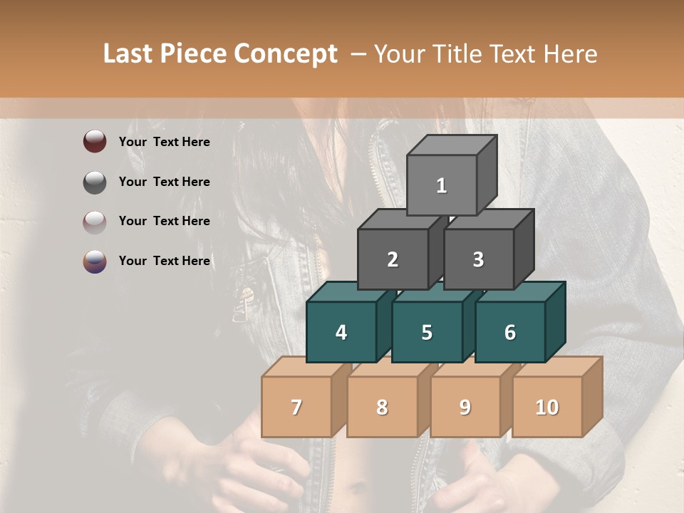 Brunette Female Posing PowerPoint Template