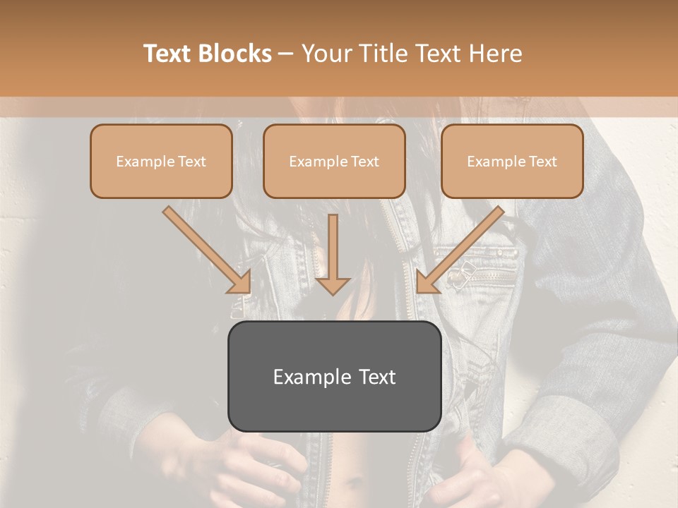 Brunette Female Posing PowerPoint Template
