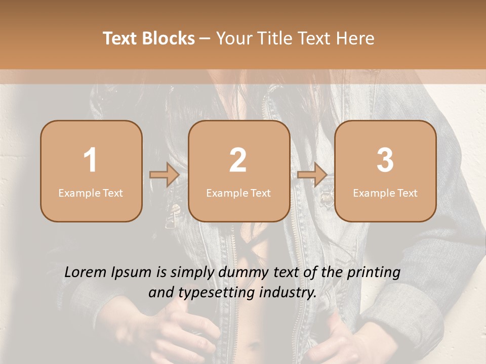 Brunette Female Posing PowerPoint Template