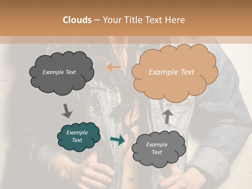 Brunette Female Posing PowerPoint Template