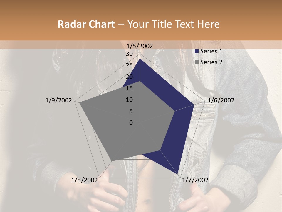 Brunette Female Posing PowerPoint Template