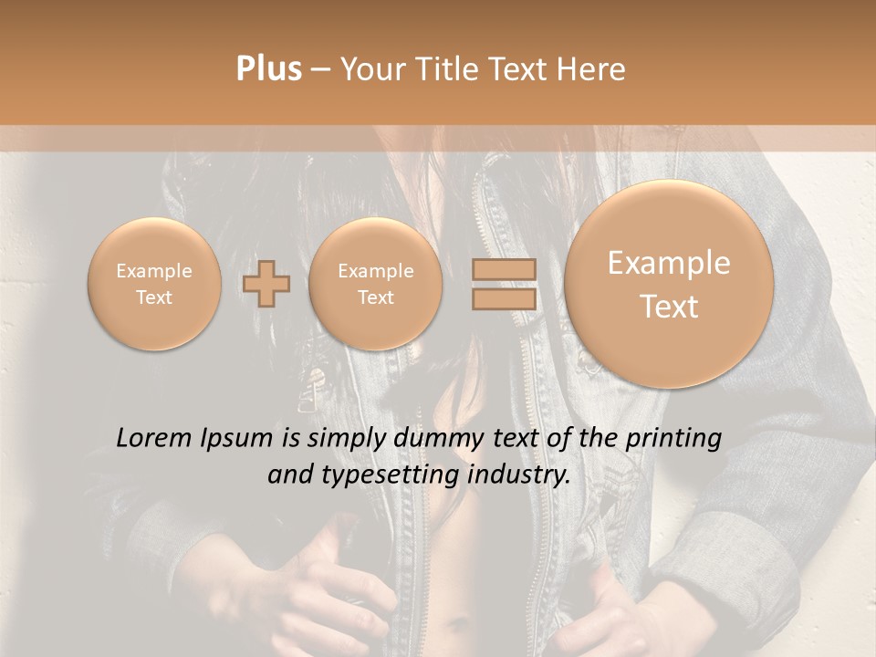 Brunette Female Posing PowerPoint Template