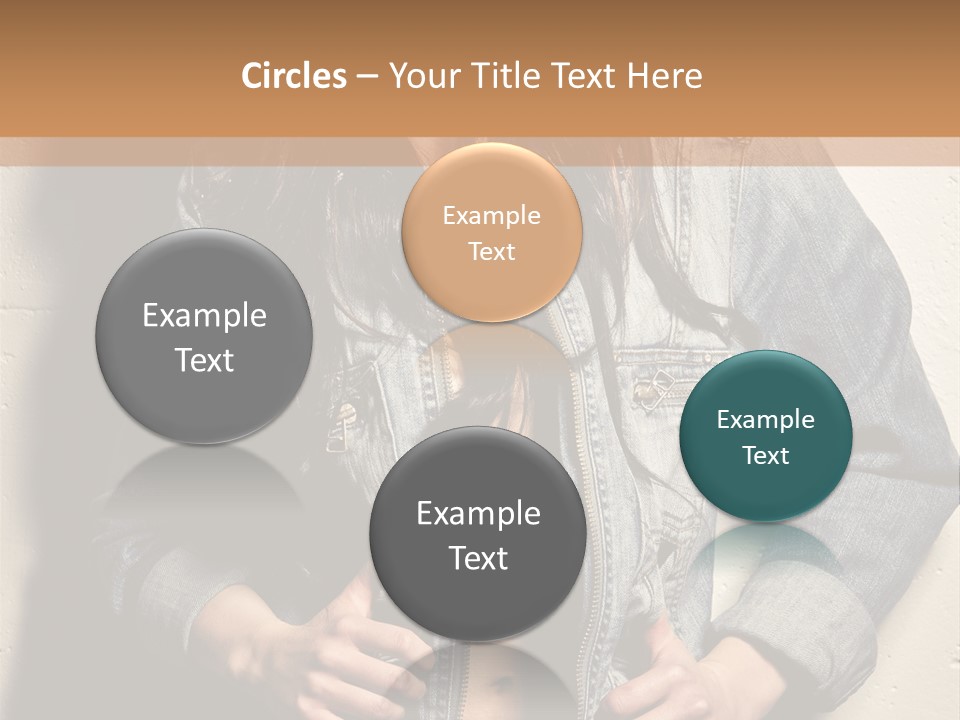 Brunette Female Posing PowerPoint Template