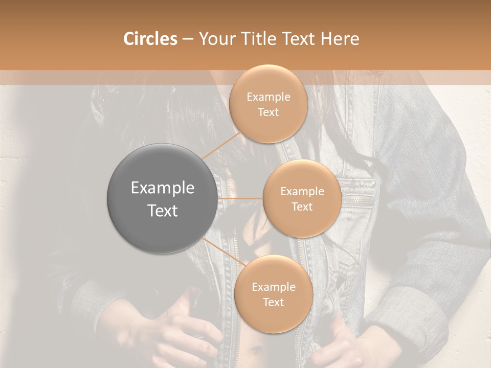 Brunette Female Posing PowerPoint Template