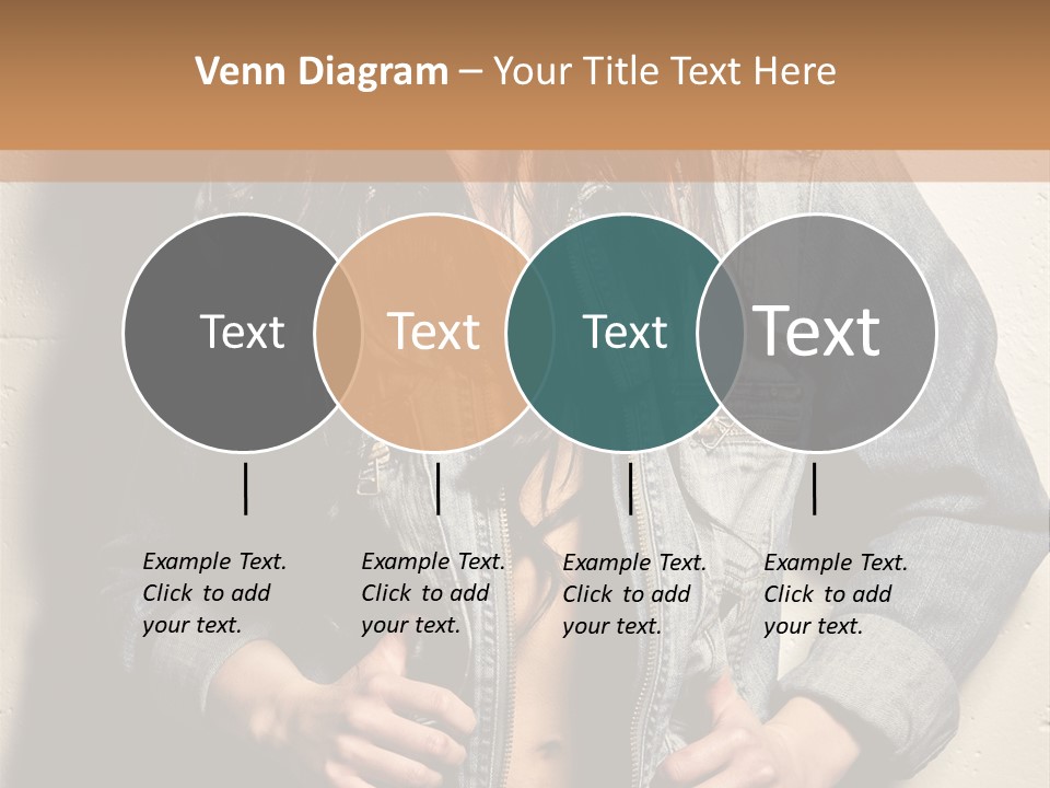 Brunette Female Posing PowerPoint Template