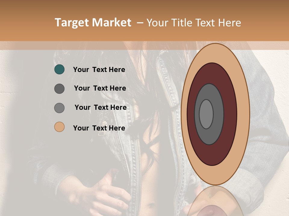 Brunette Female Posing PowerPoint Template