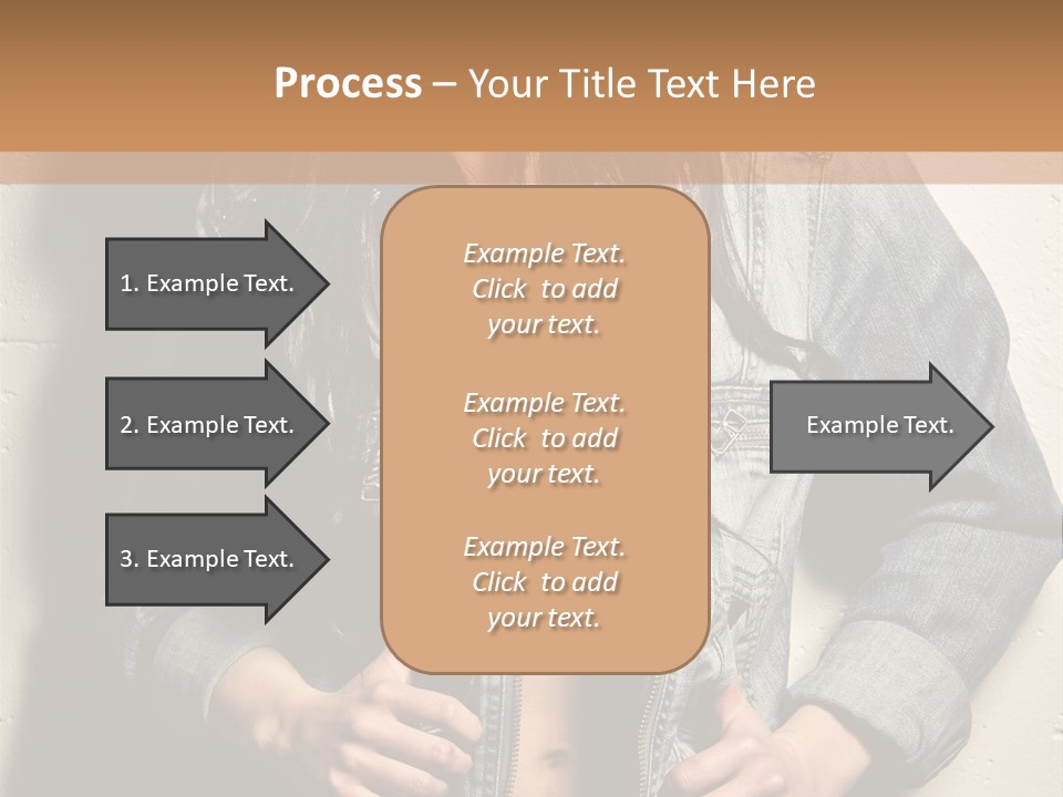Brunette Female Posing PowerPoint Template