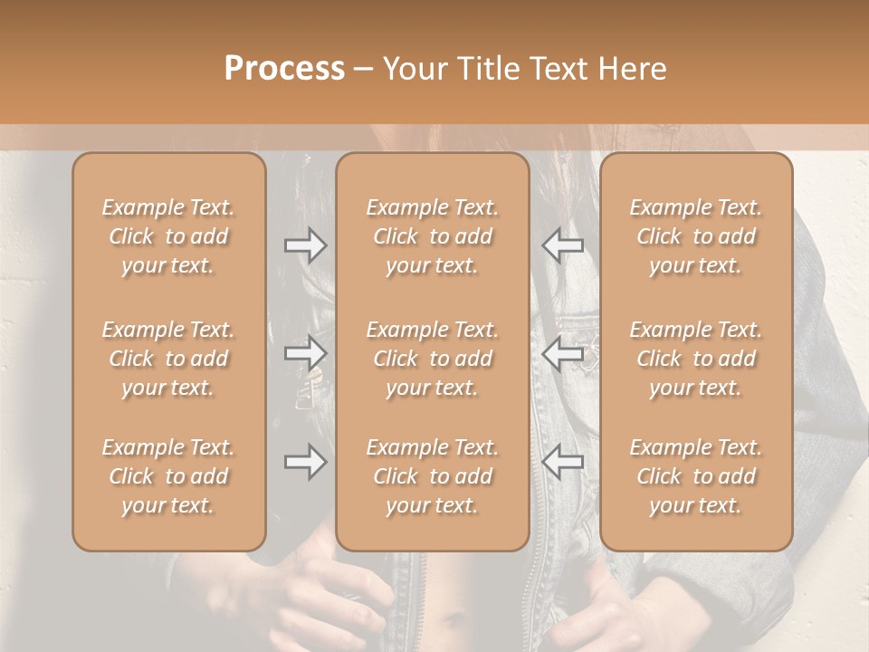 Brunette Female Posing PowerPoint Template
