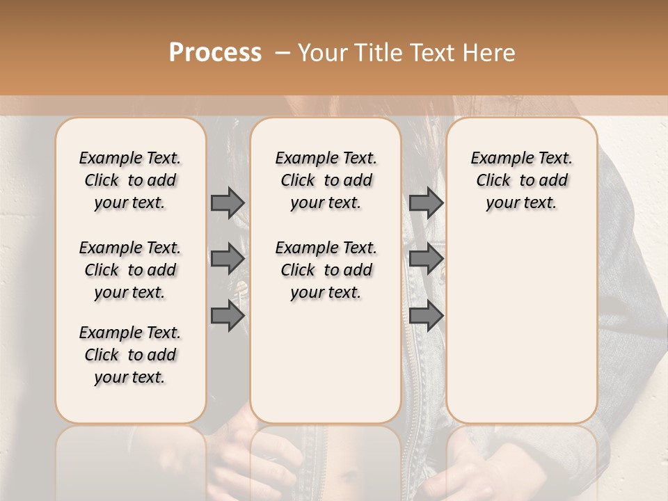 Brunette Female Posing PowerPoint Template