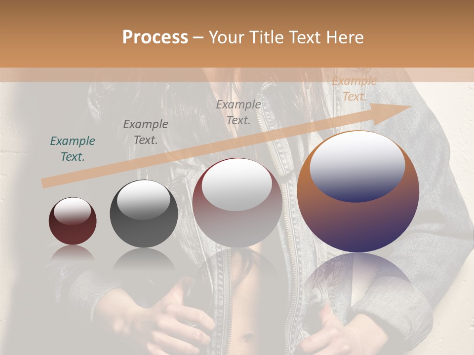 Brunette Female Posing PowerPoint Template