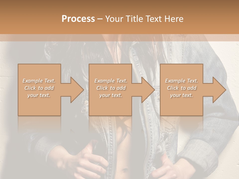 Brunette Female Posing PowerPoint Template