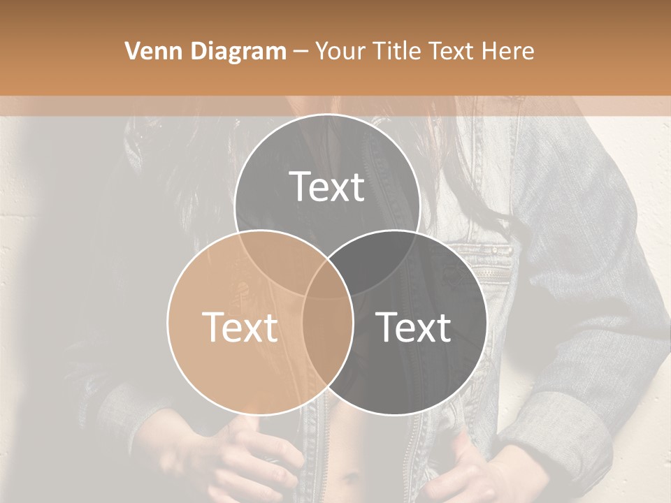 Brunette Female Posing PowerPoint Template