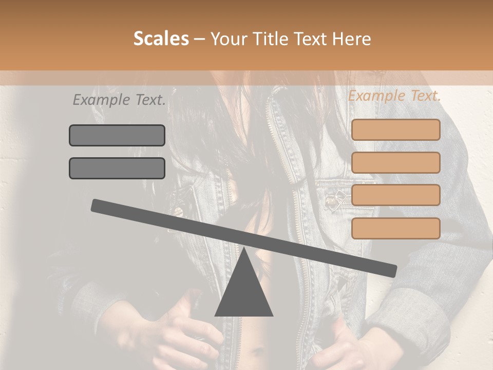 Brunette Female Posing PowerPoint Template