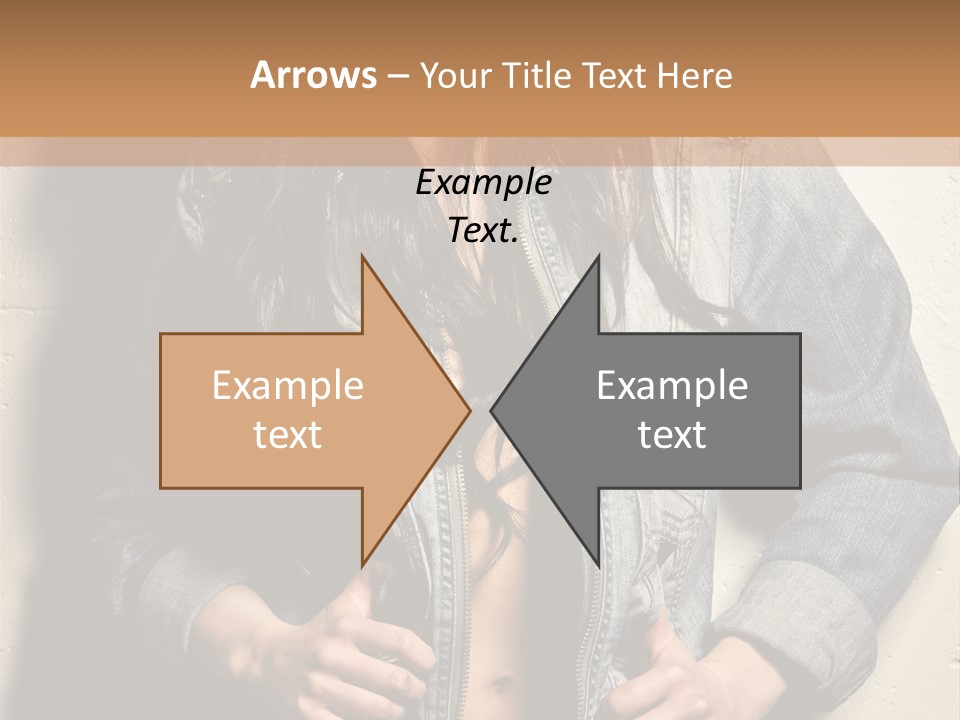 Brunette Female Posing PowerPoint Template