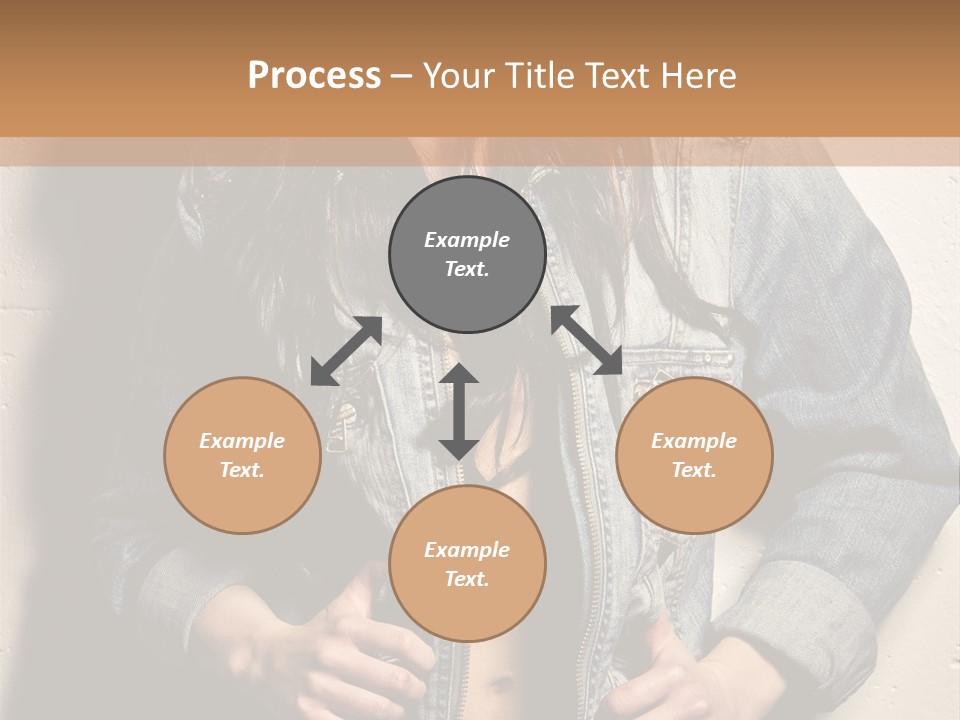 Brunette Female Posing PowerPoint Template