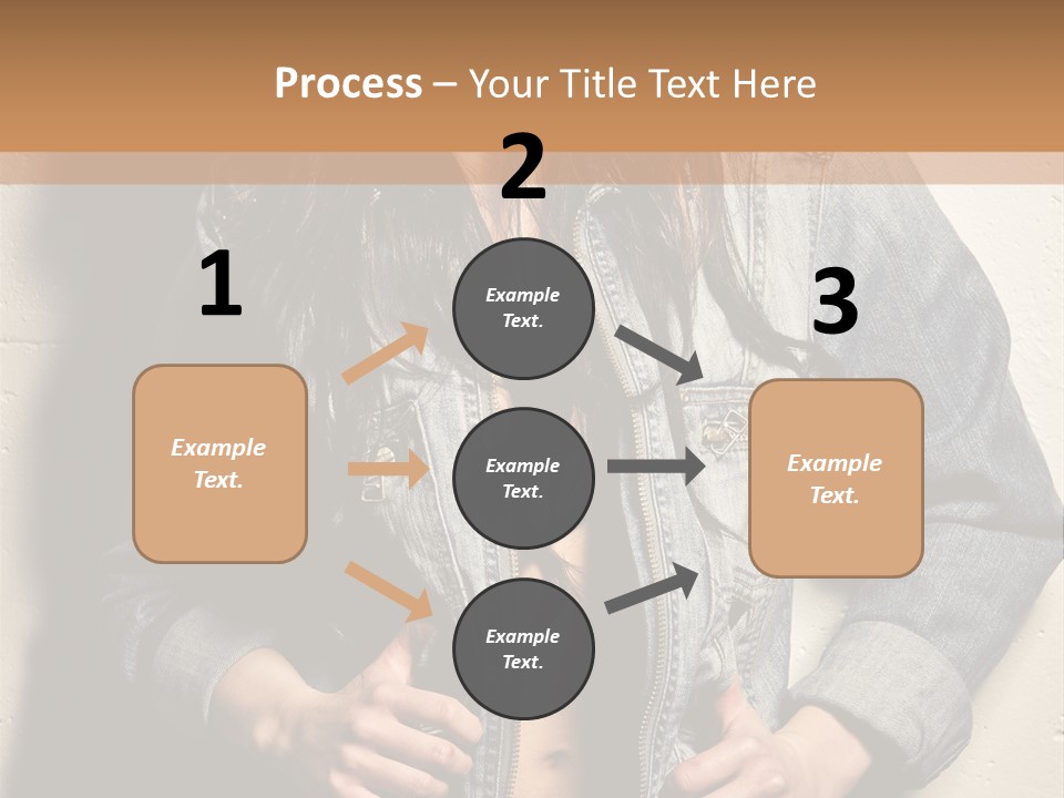 Brunette Female Posing PowerPoint Template