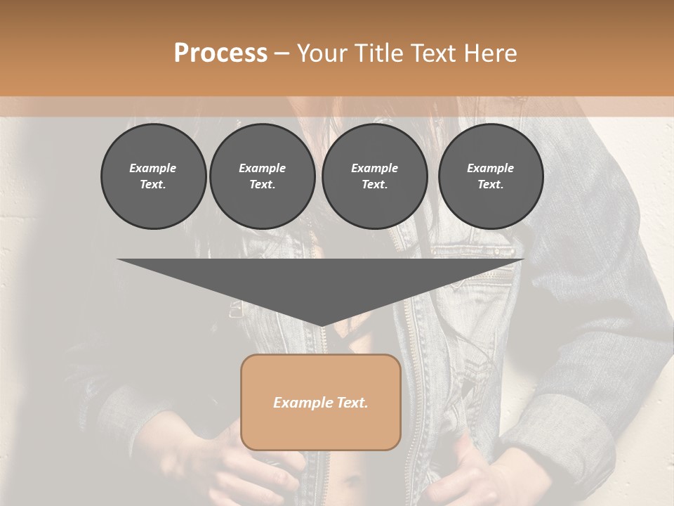 Brunette Female Posing PowerPoint Template