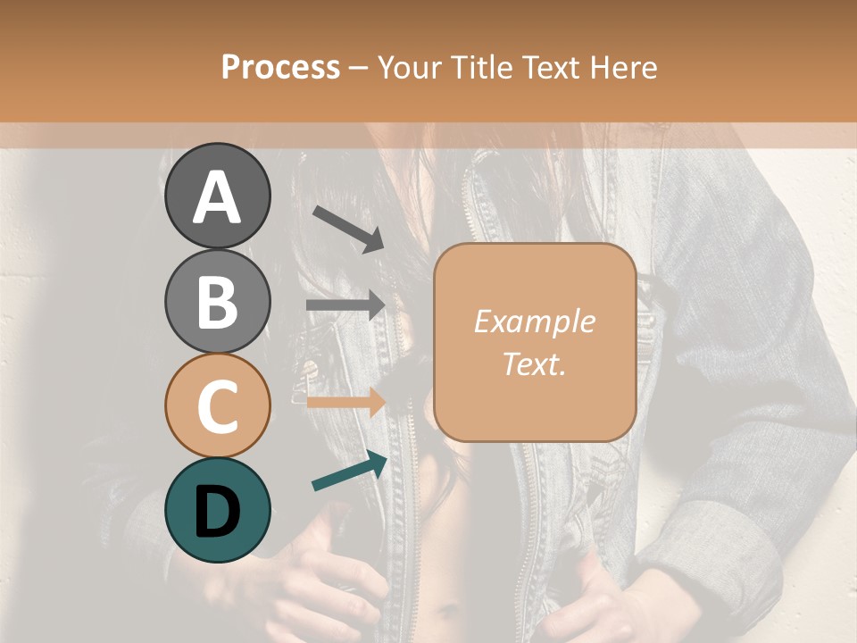 Brunette Female Posing PowerPoint Template