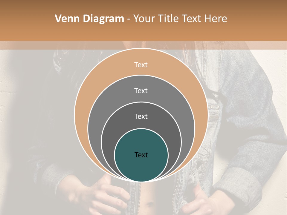 Brunette Female Posing PowerPoint Template