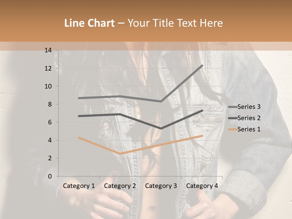 Brunette Female Posing PowerPoint Template