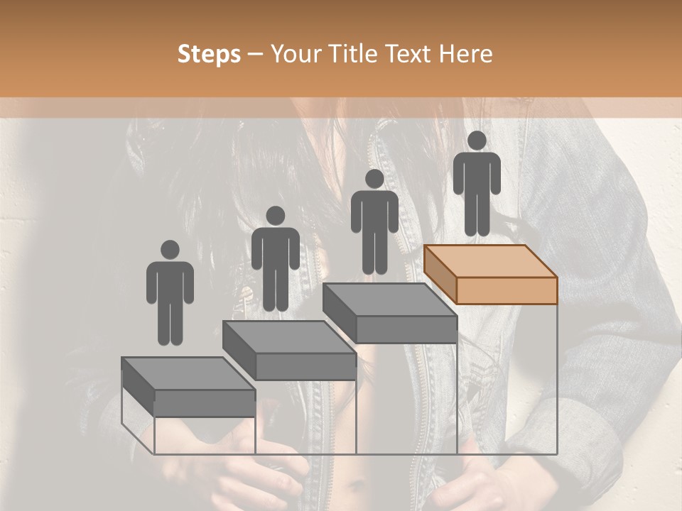 Brunette Female Posing PowerPoint Template