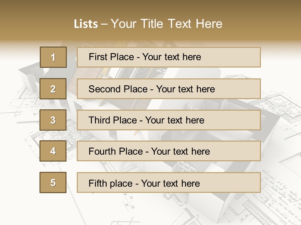 Insulation Plan Roofless PowerPoint Template