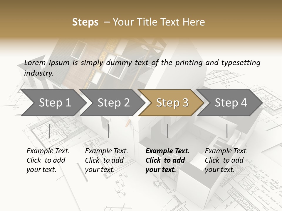 Insulation Plan Roofless PowerPoint Template