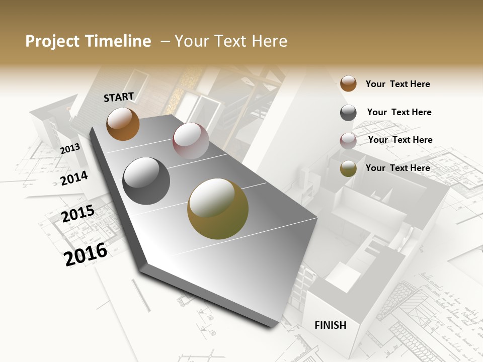 Insulation Plan Roofless PowerPoint Template