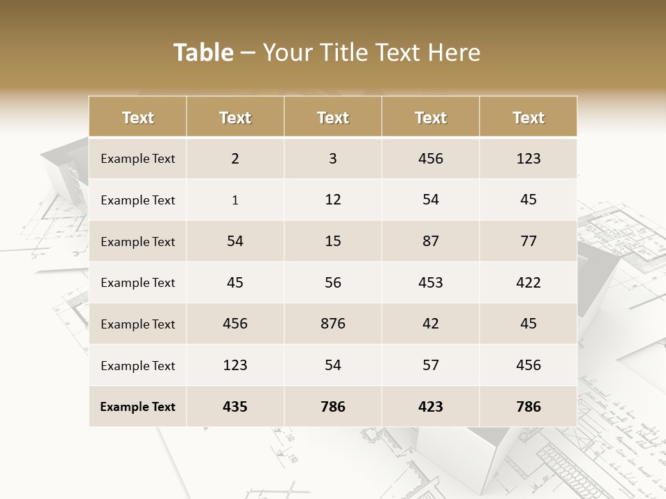 Insulation Plan Roofless PowerPoint Template