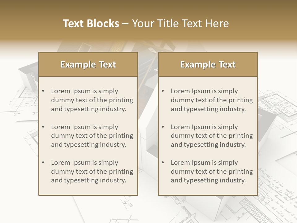 Insulation Plan Roofless PowerPoint Template
