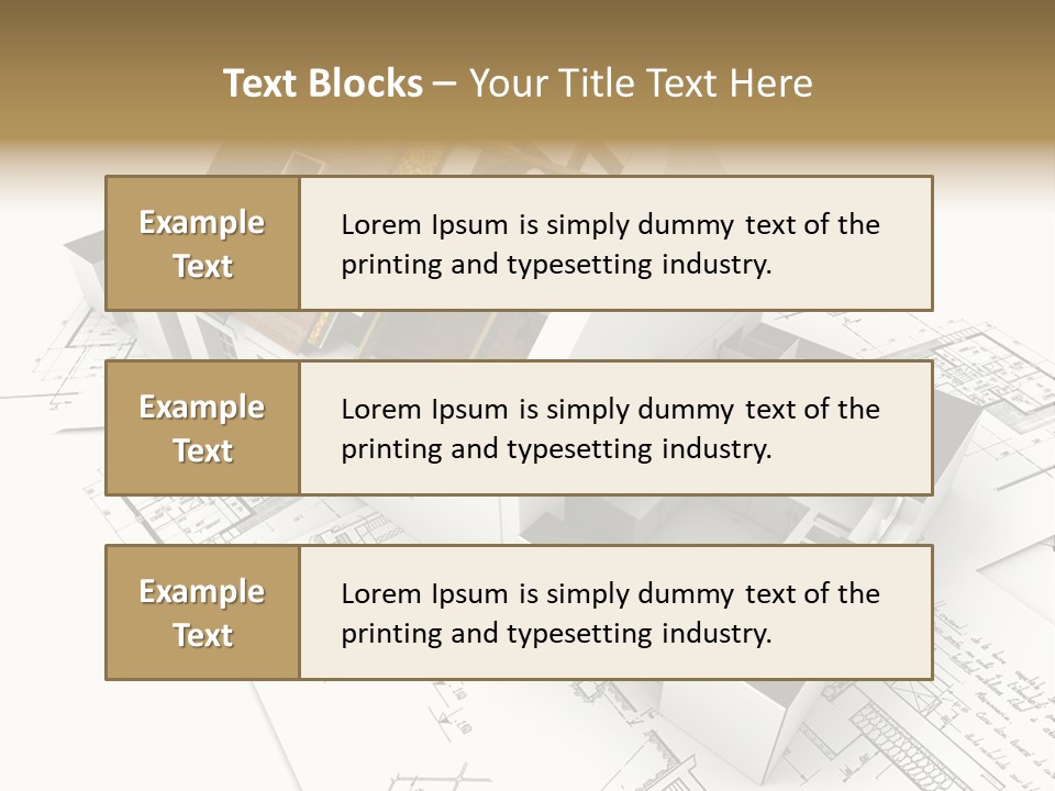 Insulation Plan Roofless PowerPoint Template