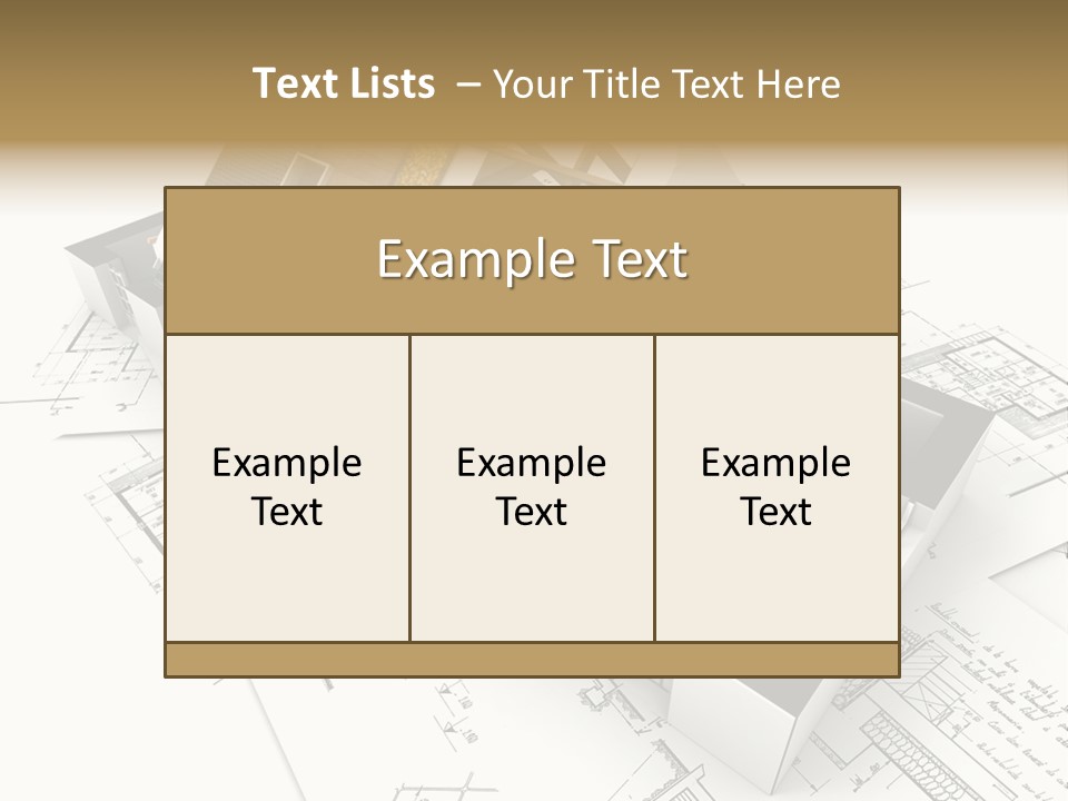 Insulation Plan Roofless PowerPoint Template